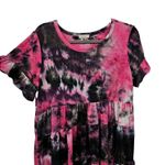 Oddi  Tie-Dye Ruffle Tiered Tunic Top Blouse Womens Size M Soft Knit Multicolor Photo 4