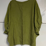 Bryn Walker  WOMENS LINEN GREEN TUNIC BLOUSE XXS OVERSIZED Photo 0