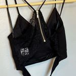 B Darlin B. Darlin Macy’s Crop V-Nexk Lace Back Gold Zipper Dress Top. Black. XL 15/16 Photo 6