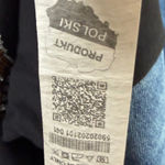 Lola Bianka Sweatshirt Large/XL Black Blue Denim Mixed Media Patchwork Y2K Glam Photo 13