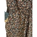 Lucky Brand Women's Brown Floral Print Sleeveless Tie Shoulder Romper Size Small Photo 7