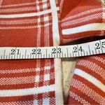 Max Studio Rust Plaid Collared Sweater XL Split Neck Pullover Knit Top NWOT Photo 3