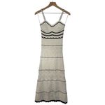 Olive & Oak Boho Cream and‎ Black Crochet Maxi Dress Photo 1