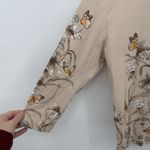 Morning Sun Beige Brown Cat 3/4 Sleeve Top Tee Cotton Kitty Kitten XL Photo 2