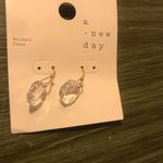 A New Day  NWT Clear Crystal and Gold Dangle Earrings Nickel Free Photo 1