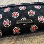 Vera Bradley Parisian Pom Poms Zip Around Wristlet Wallet Clutch WELL WORN Photo 0