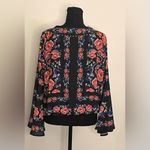 fab'rik Fab’rik- black with pink flowers long sleeve‎ floral shirt Size L Photo 2