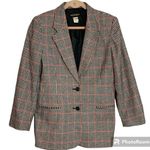 Requirements  Black/Beige/Red Houndstooth Blazer Size 10 Photo 0