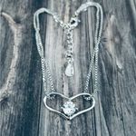 Zirconia Heart Bracelet Silver Photo 2