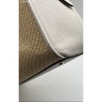 Kate Spade Beige/White Leila Straw Medium Triple Compartment Satchel - Size M Photo 10