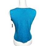 Ming Wang  Turquoise Aqua Embellished Sleeveless Top Sz XS NWT Photo 5