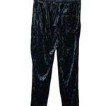 ZARA Basic Black High Rise Side Stripe Velvet Jogger Sweatpants Photo 5