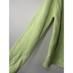 L.L. Bean Women's Chartreuse‎ Lime Green 100% Cotton Sweater Size Large Photo 2