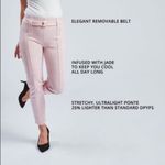 Betabrand  Blush Pink High-Rise Tailored Ankle Yoga Dress Pants with Belt Size M Photo 2