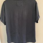 Anthropologie Saturday Sunday XS Dark Gray Black Wrap Front Ribbed Blouse Photo 4