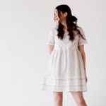 A Beautiful Soul White Striped Short Sleeve Dress Women’s Size C Photo 5