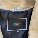 Made in Italy Medium Leather Zip Up Jacket REmoveable Hood Black Photo 2