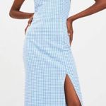 ZARA  Blue Gingham Dress Spaghetti Strap  Photo 0