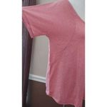 Allison Brittney NEW  Short Sleeve Peach Pink Oversized Burnout Tee Womens Small Photo 3