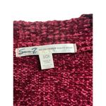 Seven7  Red Burgundy Chenille Cardigan Soft Pockets Size Small Photo 1