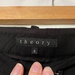 Theory Black Flat Front Cuffed Hem Slacks Dark Academia Trousers Dress Pants 0 Photo 4