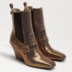 Sam Edelman Suzette Buckle Western Deep
Gold Leather Boots Photo 0