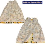 J. PETERMAN WHITE, YELLOW & BLUE FLORAL PATTERN COTTON SHEATH DRESS (12) Photo 9