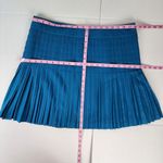 J.Crew Factory Pleated Mini Skirt Teal Blue Flare Flowy Zippered Women's Size 14 Photo 7