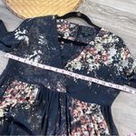 Intermix  100% silk art to wear witchy bell sleeve blouse button back‎ Photo 3