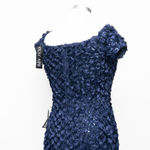 XScape - 3D Petal Off-The-Shoulder Lace Fit & Flare Dress Photo 4