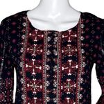 Anthropologie Vanessa Virginia Dress Womens XS Navy Blue Red Kaleidoscope Boho Photo 4