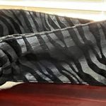 VTG Black Zebra Print Belt Small Faux Leather Velvet Burnout 90s Whimsygoth Photo 0