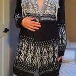 Style & Co Long Black Fringe Cardigan  Photo 0