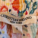 Christian Siriano Linen Blend Balloon Batik Pants Orange Aqua White Size SMALL Photo 4