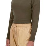 BCBGeneration NWT Fitted Long Dolman Sleeve Sweater Mock Neck Back Cut Out Tie Top Size XL. The tag said XL, Photo 2