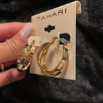 Tahari  earrings triple loop sterling silver post Photo 1