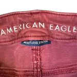 American Eagle Hi-Rise Jegging Jeans Size 2 Regular Maroon Womens Stretch 25X28 Photo 3