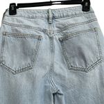PacSun  SZ 24 Mom Jeans Mid-Rise Zip-Fly Distressed Rips Pockets Light Wash Blue Photo 4