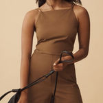 Maeve NWT Anthropologie  Strappy Micro Romper Brown Cotton Blend Size L Photo 0