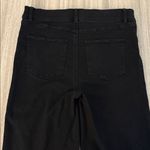 Spanx  Cropped Flare Raw Hem Black Denim Jeans Size Large Photo 6