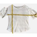 BIBI Size Small Womens Cream Waffle Knit Sweater Cozy Poly Photo 4