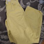 ZARA yellow flare wide leg corduroy pants Photo 4
