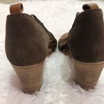Seychelles Party Up leather Suede Crossover Sandal Heels Brown 10 Photo 2