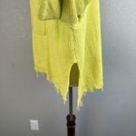 Free People Women Oversized Prism Sweater Size XS Lemon Yellow Cotton Linen Knit Photo 6