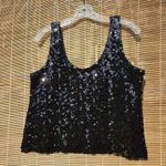 ZARA  NWT black Sequined Top S Photo 7