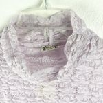 Free People INTIMATELY  Lavender Sheer Long Sleeves Mock Neck Bodysuit Size Small Photo 8