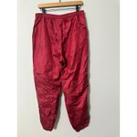 Oleg Cassini Y2K Red Beaded Track Pants Windbreaker Ankle Zip Lined Size L Photo 3