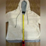 This & More Women's Sweater w/Hood,White,Grey Lining,Great Condition Gray Size L Photo 4