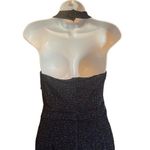 Harlyn XS Navy Pink Metallic Halter Cowl Neck Jumpsuit Glam Party Dressy NYE NWT Blue Photo 4