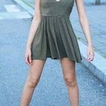 ZARA strappy cross back olive green romper size medium Photo 0